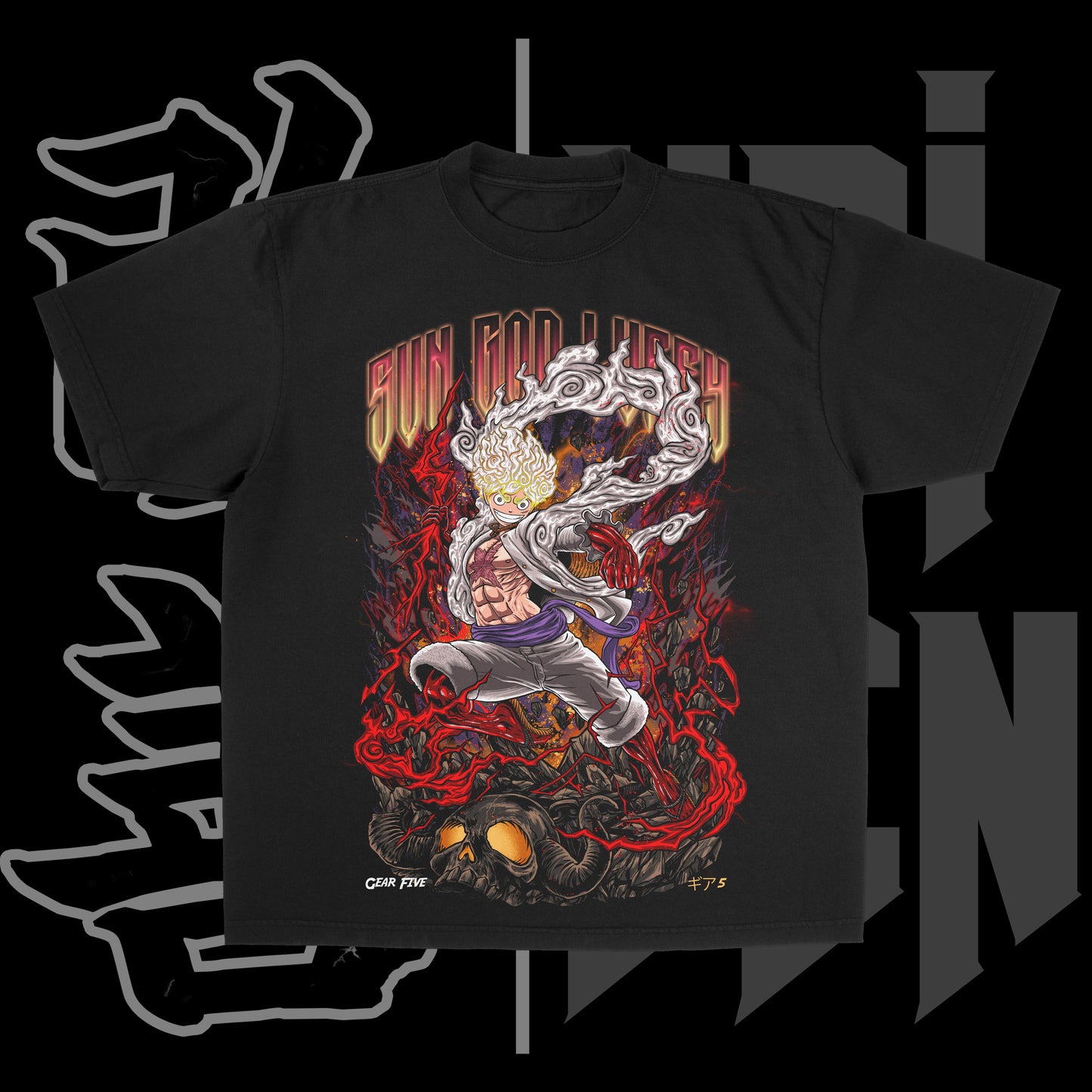 Sun God Luffy | Front Print